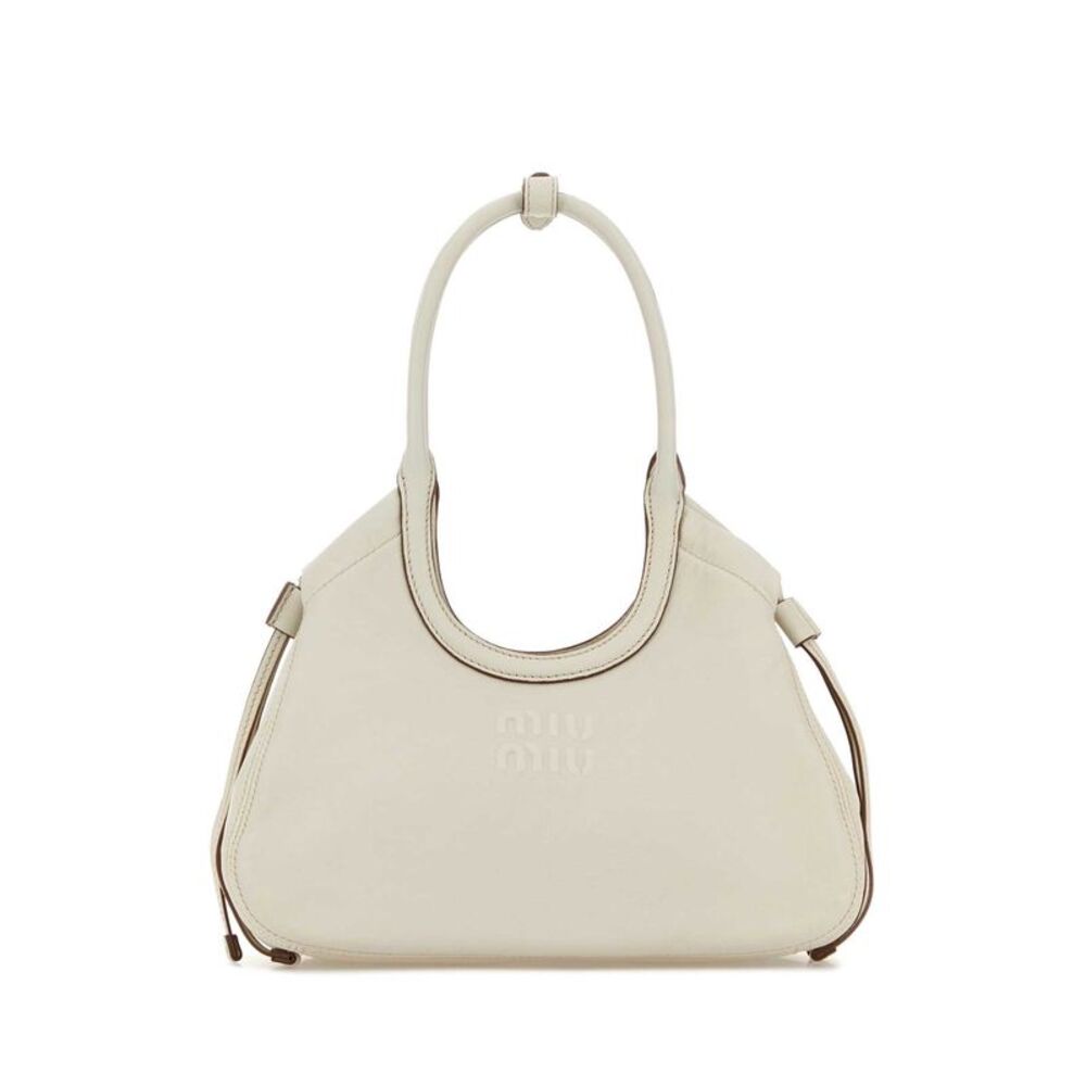 Miu Miu Women White Nappa Leather Ivy Handbag